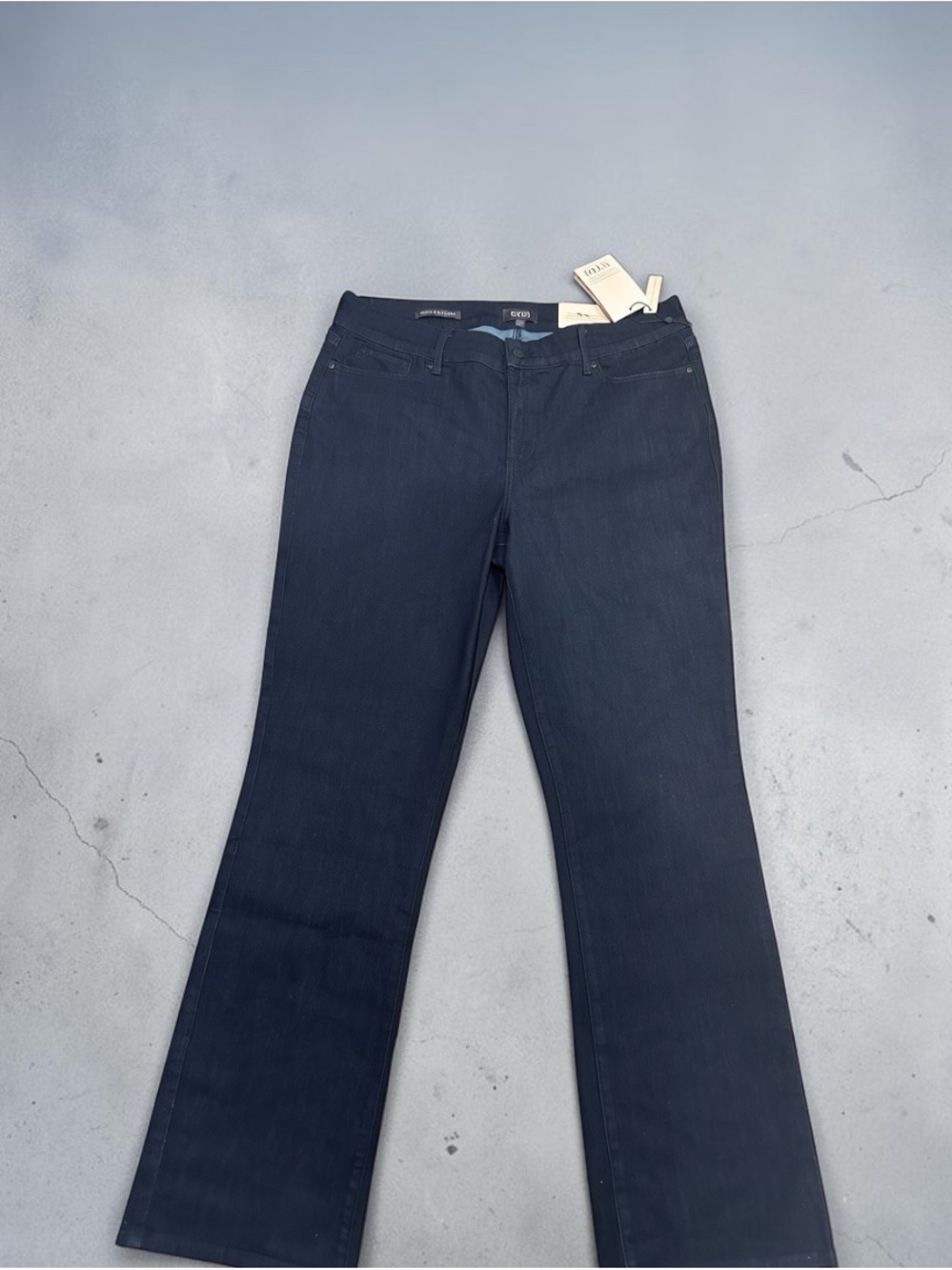 NYDJ Not Your Daughters Jeans 14 Dark Wash Straight Leg Slimming Denim Pants NWT